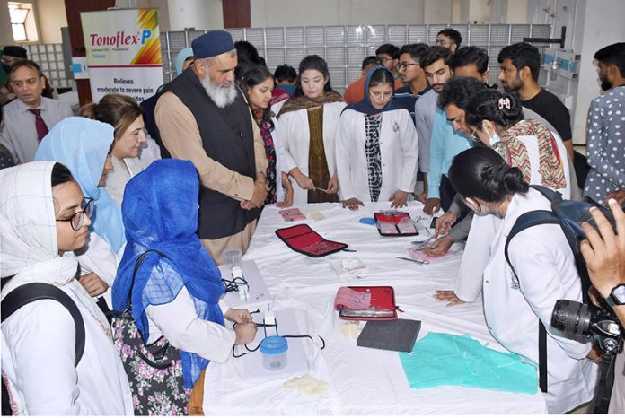 Vice Chancellor LUMHS Prof. Ikram Uddin Ujan visit of 4th Basic Surgical Skills Workshop recognizing their successful completion of essential hands-on training designed to strengthen foundational surgical techniques at LUMHS jamshoro