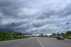 An attractive view of clouds hovering over the sky of Federal Capital.