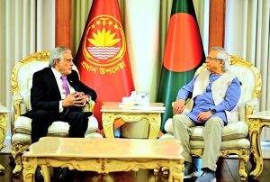 Deputy Prime Minister and Foreign Minister, Senator Mohammad Ishaq Dar, called on Chief Adviser of Bangladesh, H.E. Professor Muhammad Yunus