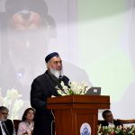 Vice Chancellor of LUMHS Prof. Ikram Din Ujjan addressing during workshop and Medical Undergraduate Research Conference organized by Liaquat University of Medical & Health Sciences Jamshoro