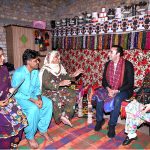 Chairman Pakistan People’s Party, Bilawal Bhutto Zardari along with Central President of Pakistan People’s Party Women's Wing, MPA Faryal Talpur meeting with people during his visit to the newly constructed houses being built under Sindh Peoples Housing for flood victims at Khair Muhammad Brohi Village near Ratodero