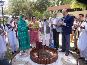 Federal Minister for National Heritage and Culture Aurangzeb Khan Khichi inaugurated a Tree Plantation Campaign by planting a sapling at Lok Virsa.