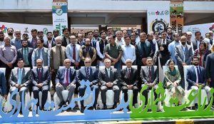 Federal Minister of Planning, Development and Special Initiatives Prof. Ahsan Iqbal launching the 7th Agricultural Census-2024 titled “Integrated Digital Count” at National Agricultural Research Centre (NARC).