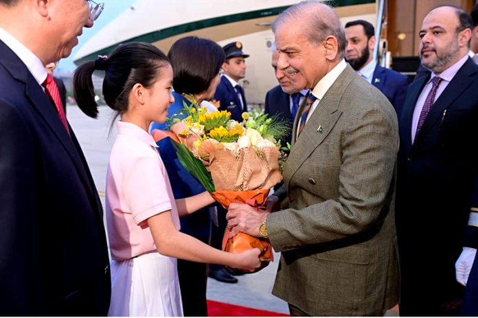 Prime Minister Muhammad Shehbaz Sharif arrives in Tianjin for his official visit to China to attend 25th SCO Council of Heads and 80th anniversary of Chinese People's War of Resistance