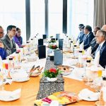 Deputy Prime Minister and Foreign Minister, Senator Mohammad Ishaq Dar had a breakfast meeting with Bangladesh Adviser on Commerce Sheikh Bashir Uddin, Governor Bangladesh Bank, officials of Ministries of Commerce, Civil Aviation, Textile and Jute, and Chairmen BIDA and NBR