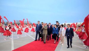 Prime Minister Muhammad Shehbaz Sharif arrives in Tianjin for his official visit to China to attend 25th SCO Council of Heads and 80th anniversary of Chinese People's War of Resistance