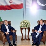 Iranian President Dr Masoud Pezeshkian meeting with PML-N President Mian Nawaz Sharif at Lahore Airport