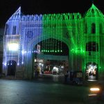 Government buildings, public squares, and private premises illuminated with vibrant decorative lights in connection with Independence Day celebrations