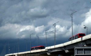 An attractive view of clouds hovering over the sky of Federal Capital.