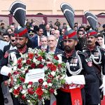 Iranian President Dr. Masoud Pezeshkian and Punjab Chief Minister Maryam Nawaz Sharif, accompanied by their delegations, arrived at Mazar-e-Iqbal to lay floral wreaths and pay homage to the revered philosopher and poet, Allama Dr. Muhammad Iqbal