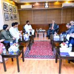 Deputy Prime Minister and Foreign Minister, Senator Mohammad Ishaq Dar, in a meeting with delegation of National Citizen Party (NCP), led by Mr Akhtar Hossain 