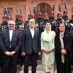 Following a solemn wreath-laying ceremony at Mazar-e-Iqbal in honor of Dr. Muhammad Iqbal, Iran’s President Dr. Masoud Pezeshkian and Punjab Chief Minister Maryam Nawaz Sharif joined their delegations for a commemorative group photo, celebrating the legacy of the ‘Poet of the East