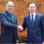 Federal Minister for Planning Development & Special Initiative Professor Ahsan Iqbal meet with H.E. Sun Weiding, Vice Foreign Minister of China at Chinese Foreign Affairs