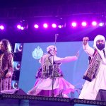 Famous singer Akhtar Chanal performing during mega event of Pakistan Independence Day & Marka-e-Haq grand celebration at Rani Bagh