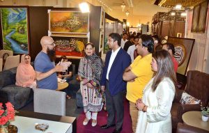 Prime Minister's Coordinator Rana Ehsan Afzal is visiting Faisalabad Furniture Expo organized at Quilim Marquee West Canal Road.