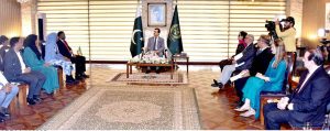 Dr. Jemal Beker Abdula, Ambassador of Federal Democratic Republic of Ethiopia in a meeting with Chairman Senate, Syed Yousaf Raza Gilani and other Parliamentarians at the Parliament House.
