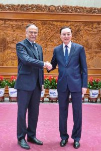 Federal Minister for Planning Development & Special Initiative Professor Ahsan Iqbal meet with H.E. Sun Weiding, Vice Foreign Minister of China at Chinese Foreign Affairs