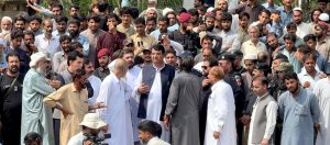 Federal Minister and President PMLN-KP Engr Amir Muqam, visiting various flood-affected areas of District Buner.