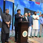 Governor Sindh Kamran Khan Tessori addresses a ceremony to mark Marka-e-Haq, Independence Day Celebrations" (Shuhda Day) at Governor House