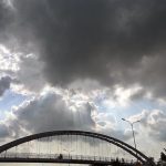 A beautiful view captured by the lens shows nimbostratus clouds hovering over the sky, indicating upcoming rain in the federal capital