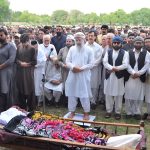 Senate chairman attends Namaz-e-Janaza of ex-federal minister Tanveer Gilani