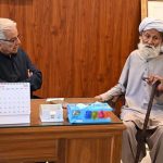 Defence Minister Khawaja Muhammad Asif listens to the problems of people from his constituency at his residence in Cantt