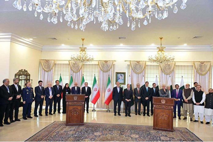 Prime Minister Muhammad Shehbaz Sharif and the President of Iran H.E. Dr. Masoud Pezeshkian address a joint press stakeout
