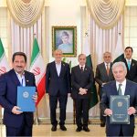 A ceremony of exchange of MoUs for various sectors between Pakistan and Iran