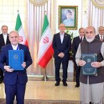 A ceremony of exchange of MoUs for various sectors between Pakistan and Iran