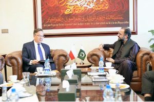 Ambassador of the Republic of Poland Maceij Pisarski called on the Federal Minister for Overseas Pakistanis and Human Resource Development Chaudhry Salik Hussain.