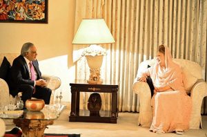 Deputy Prime Minister and Foreign Minister, Senator Mohammad Ishaq Dar, met with Chairperson, Bangladesh Nationalist Party (BNP), Begum Khaleda Zia