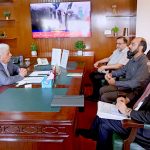 Federal Minister for National Food Security and Research, Rana Tanveer Hussain, chairs a meeting with Dr. Sajid Ali, Country Representative of CIMMYT Pakistan, to discuss collaboration on improving wheat yields and ensuring food security in federal capital.