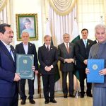 A ceremony of exchange of MoUs for various sectors between Pakistan and Iran