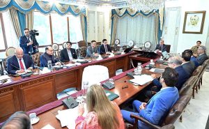 Prime Minister Muhammad Shehbaz Sharif chairs a meeting to review progress regarding Jinnah Medical Complex.
