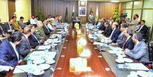 Prime Minister’s adviser on Inter-Provincial Co-ordination, Rana Sana Ullah Khan is presiding over a high-level meeting regarding the role of aviation in tourism. Federal Secretary for IPC, MOD, CEO PIA, Heads of green tourism, Civil Aviation, Airport Authority, and other departments also participated in the meeting