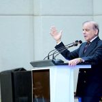 Prime Minister Muhammad Shehbaz Sharif addresses the launching ceremony of the New Energy Vehicles Policy.