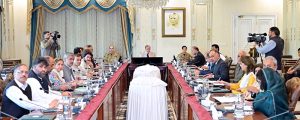 Prime Minister Muhammad Shehbaz Sharif chairs a meeting to review relief operations during the torrential rains and floods.