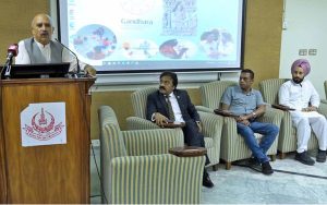 Secretary Ministry of Religious Affairs, Syed Ata-ur-Rehman addresses the Gandhara Interfaith Dialogue organized by PTDC at Allama Iqbal Open University.