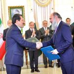 A ceremony of exchange of MoUs for various sectors between Pakistan and Iran