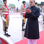 Prime Minister Muhammad Shehbaz Sharif attends flag hoisting ceremony at Pakistan Monument