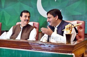 Chairman Senate, Syed Yousaf Raza Gillani addressing at a seminar on 'Global Impact of Pakistan’s Military and Diplomatic Victories over India,' organized by Waris Mir Foundation at Aiwan-e-Iqbal.