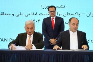 Federal Minister for National Food Security & Research, witnessing the signing of landmark agreements on agricultural trade and cooperation between Pakistan and Iran.