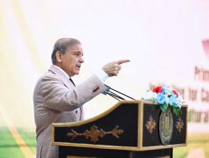 Prime Minister Muhammad Shehbaz Sharif addresses the ceremony of Prime Minister's capacity building initiative of 1000 agricultural graduates in China.