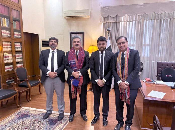 President and General Secretary Karachi District Bar Association called on Hon'ble Chief Justice of Pakistan at Supreme Court Bench Registry Karachi today 7.8.2025. Mr Sohail Ahmed Mashori, Addl Resident Secretary was also present in the meeting