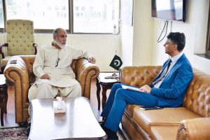 Federal Minister for Science and Technology Khalid Hussain Magsi meets UNESCO Representative in Pakistan Fuad Pashayev to discuss strengthening cooperation in science, technology, and innovation in federal capital