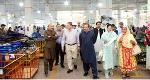 Chairman Senate Standing Committee on Industries and Production, Senator Aon Abbas along with Standing committee members visiting Pakistan Export Processing Zone Authority (EPZA).
