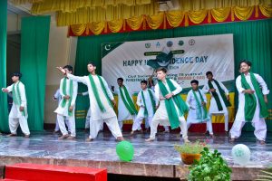 Children performing tableau during 78th Independence Day celebration program at St. Bonaventure girl’s High School