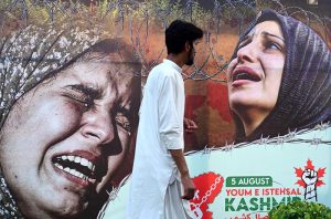 Roads in the Federal Capital are adorned with banners condemning India’s illegal and unilateral actions of August 5, 2019, in observance of Youm-e-Istehsal Kashmir (Exploitation Day).