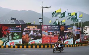 Roads in the Federal Capital are adorned with banners condemning India’s illegal and unilateral actions of August 5, 2019, in observance of Youm-e-Istehsal Kashmir (Exploitation Day).