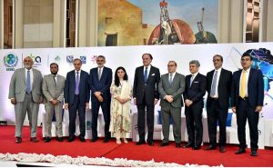 Federal Minister for Finance Senator Muhammad Aurangzeb addressing the Consultative Workshop “ Unlocking Capital Market Potential for Banks” organized by Pakistan Banks Association (PBA) at local hotel.